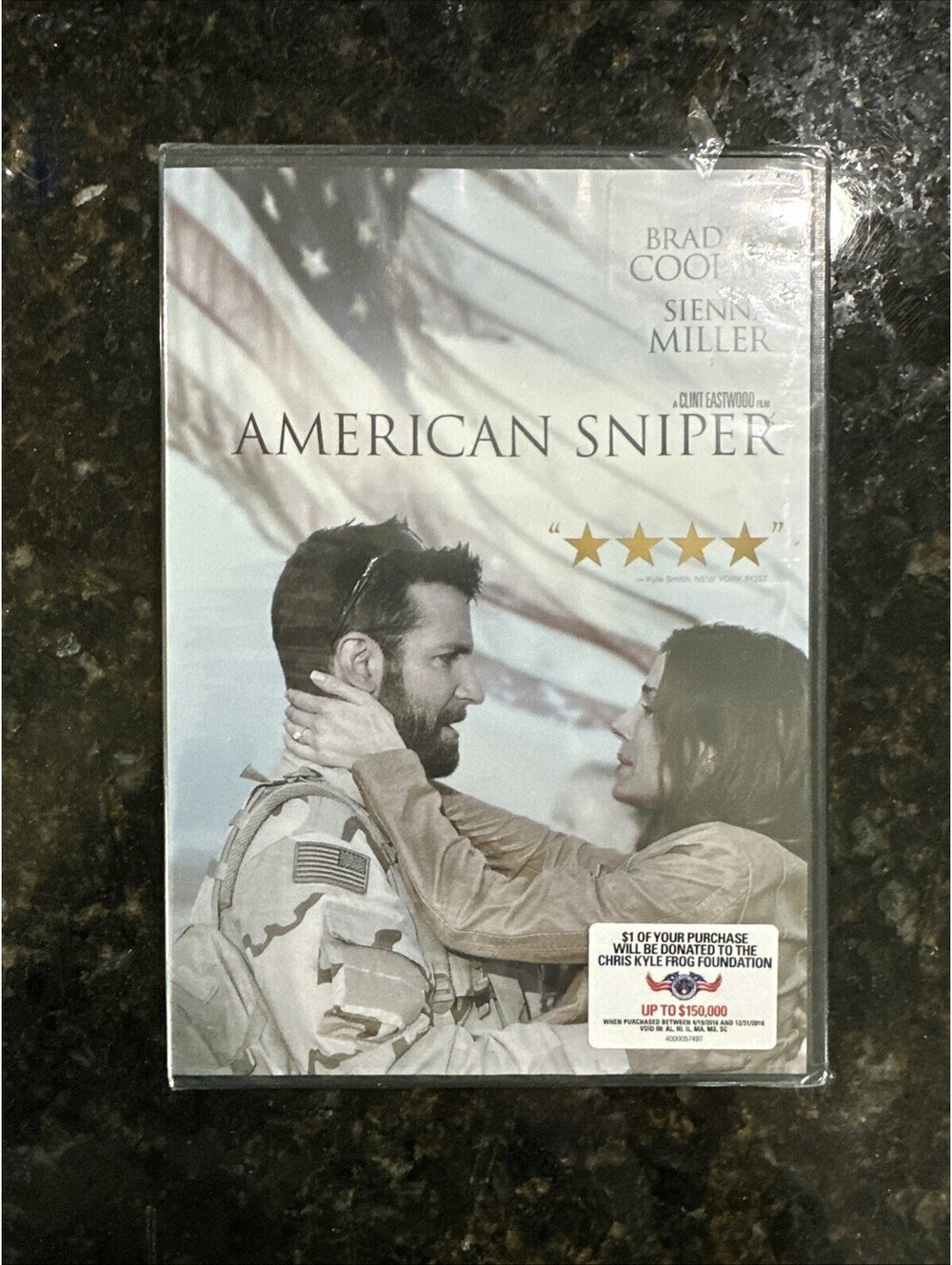 American Sniper DVD 2015 Bradley Cooper Sienna Miller, New SEALED!